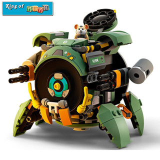 Đồ Chơi Lắp Ráp Phát Triển Trí Tuệ Mô Hình Trưng Bày Overwatch Wrecking Ball Hamster Mech Robot 12in1 Với 227 Mảnh Ghép