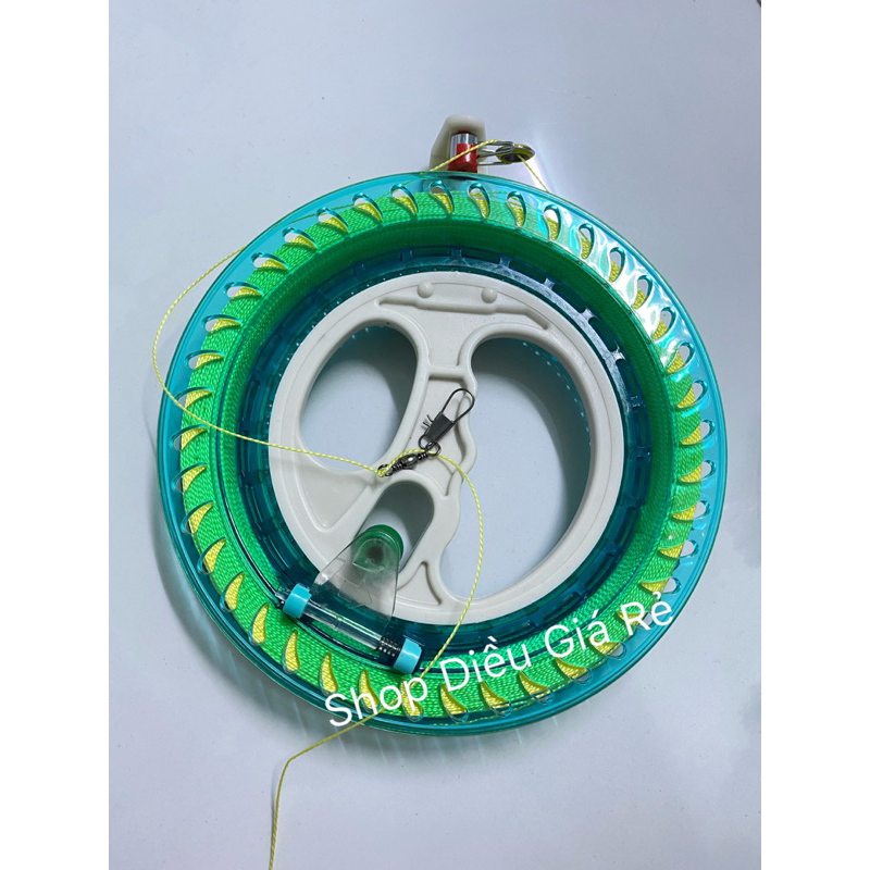 Tay quay nhựa 18cm + TẶNG 150 mét dây + MÓC KHOÁ