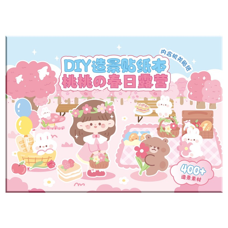 Sổ sticker bé gái 12 tấm dễ thương- Happyfunny