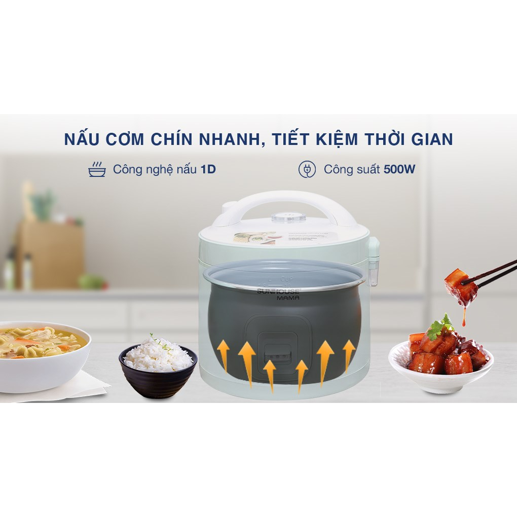 Nồi cơm nắp gài Sunhouse Mama 1.2 lít SHD8265B
