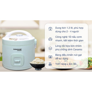 Nồi cơm nắp gài sunhouse mama 1.2 lít shd8265b