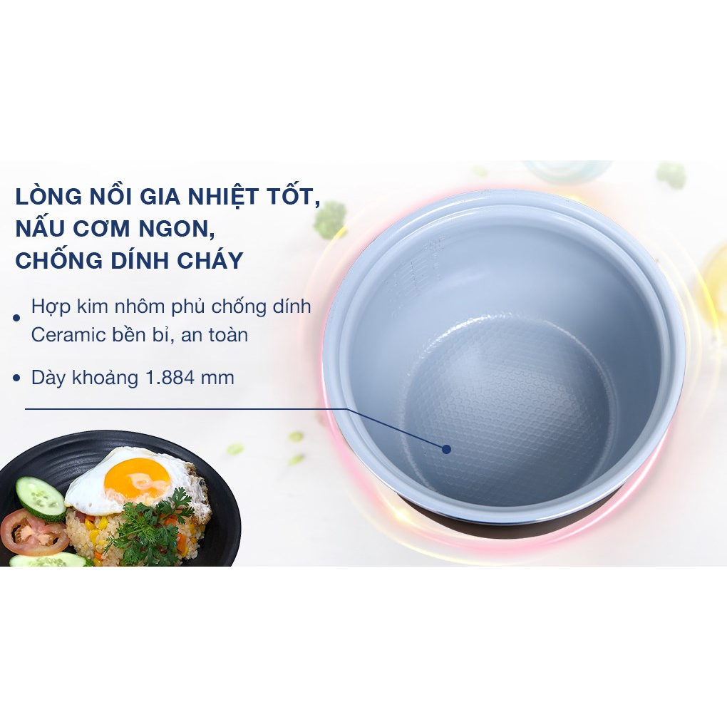 Nồi cơm nắp gài Sunhouse Mama 1.2 lít SHD8265B