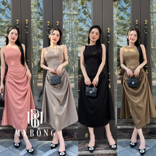 Đầm maxi sát nách nhún eo Datasco
