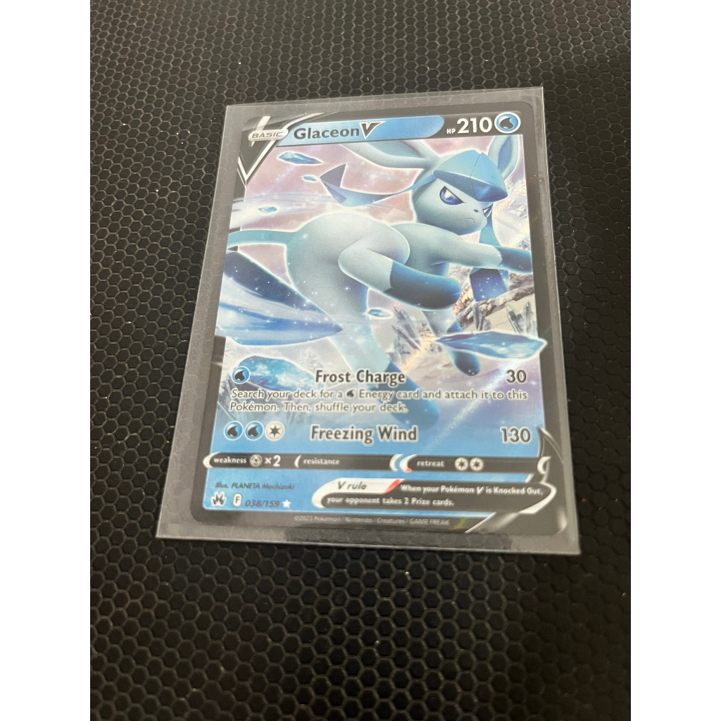 01 thẻ trò chơi  Glaceon V - 038/159 - Ultra Rare