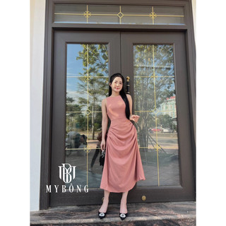 Đầm maxi sát nách nhún eo Datasco