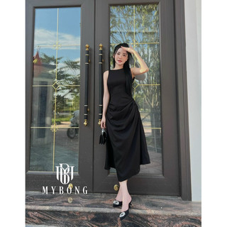 Đầm maxi sát nách nhún eo Datasco