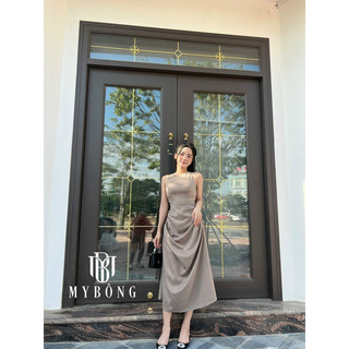 Đầm maxi sát nách nhún eo Datasco