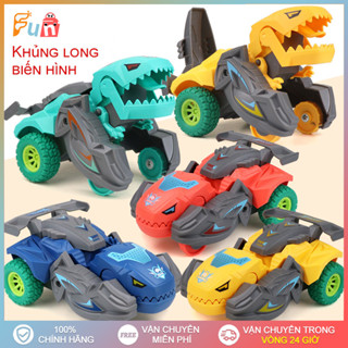 Xe Đồ Chơi Trẻ Em Biến Hình Khủng Long Xoay 360 Độ Quán Tính Khi Gặp Vật Cản