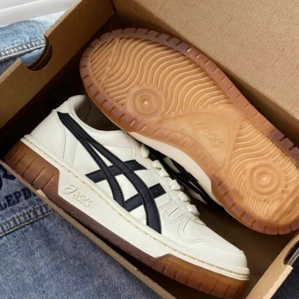 Giày Thể Thao Asics Court MZ Cream Black Gum Đủ Size Nam Nữ Lên Chân Cực Đẹp Hợp Với Mọi outfix