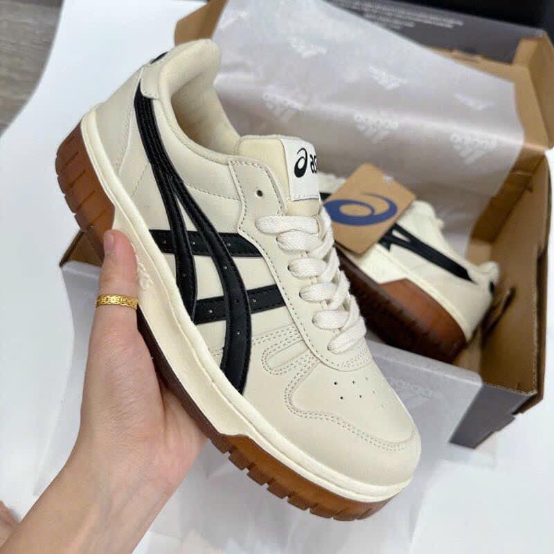 Giày Thể Thao Asics Court MZ Cream Black Gum Đủ Size Nam Nữ Lên Chân Cực Đẹp Hợp Với Mọi outfix