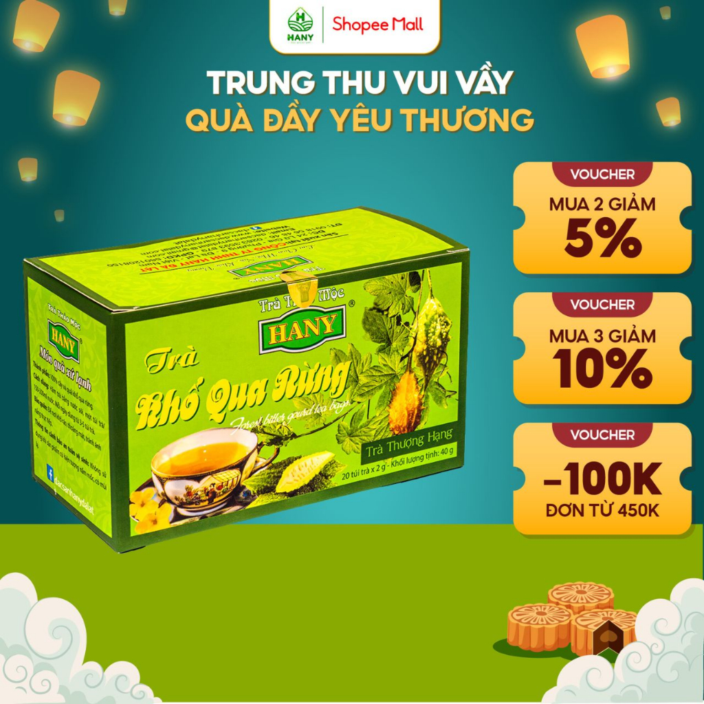 Trà Khổ Qua Rừng HANY Hộp 20 túi Đặc Sản Đà Lạt
