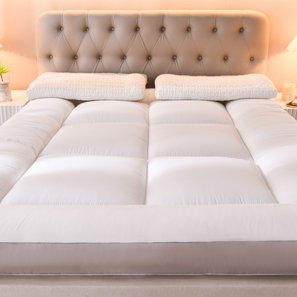 TOPPER nệm cao cấp chính hãng cấp dày 10cm, tấm đệm trải sàn sợi bông siêu thoáng khí đầy