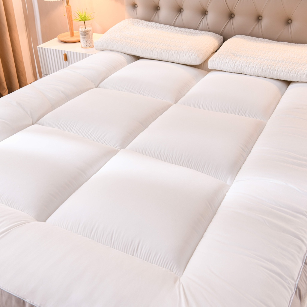 TOPPER nệm cao cấp chính hãng cấp dày 10cm, tấm đệm trải sàn sợi bông siêu thoáng khí đầy