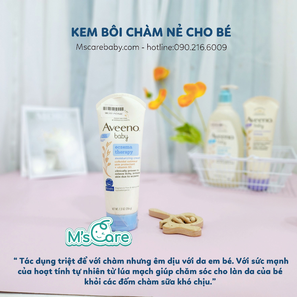 Kem bôi chàm nẻ Aveeno Baby Eczema Therapy Moisturizing Cream