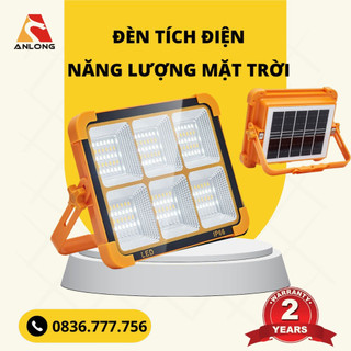 Đèn Tích Điện Năng Lượng Mặt Trời, Đèn Pha LED COB, Công Suất 100W, Chống Nước IP66, Bảo Hành 24 Tháng