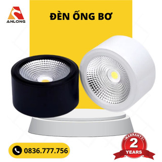 Đèn Ống Bơ Đèn Ốp Trần Nổi 7W 12W Đèn Lon Đổi 3 Màu Trang Trí Phòng Khách Phòng Ngủ Bảo Hành 12 Tháng