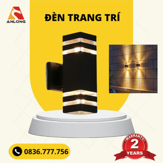 Đèn Gắn Tường Trụ Vuông 2 Đầu Ánh Sáng Công Suất 10W Chống Thấm Nước Bảo Hành 12 Tháng