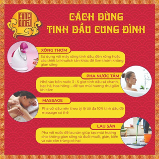 Tinh dầu thiên nhiên Cung Đình nguyên chất 10ml, tự chọn mùi hương