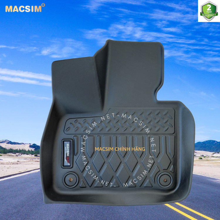 Thảm lót sàn xe ô tô Vinfast VF9 xe 7 chỗ (3 hàng ghế) Nhãn hiệu Macsim chất liệu nhựa TPE cao cấp màu đen