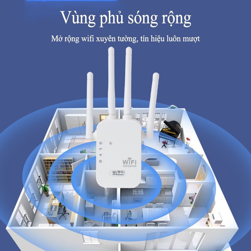 Bộ Kích Sóng Wifi 4 Râu Tốc Độ Cao 300Mbps Kiêm Cục Kích Wifi Không Dây Siêu Mạnh Bộ Kích Wifi Kết Nối Xa