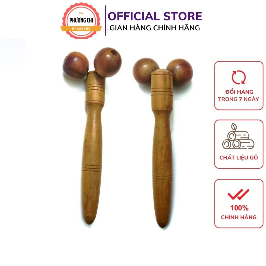 Cây Lăn Mát Xa Mặt, Mũi Bằng Gỗ Thơm, Hai Bánh Xe Lăn Tròn Giúp Nâng Cơ Mặt Và Thon Gọn Mũi Cao cấp | Mỹ nghệ phương chi