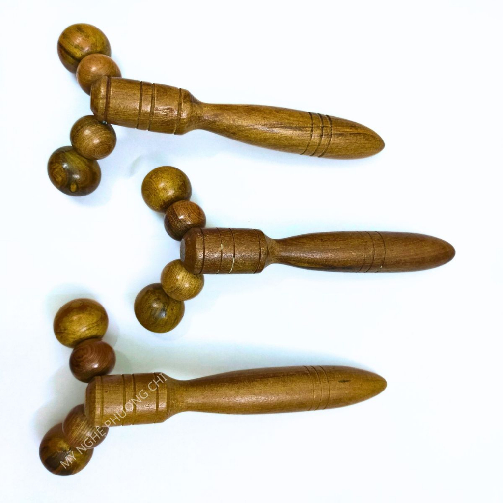 Cây Lăn Mát Xa Mặt, Mũi Bằng Gỗ Thơm, Hai Bánh Xe Lăn Tròn Giúp Nâng Cơ Mặt Và Thon Gọn Mũi Cao cấp | Mỹ nghệ phương chi