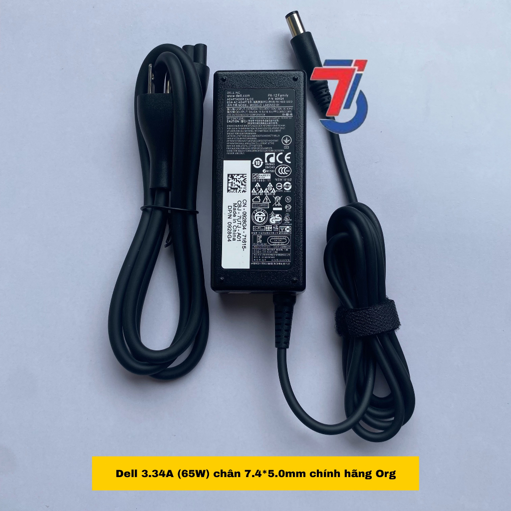 Sạc Laptop DELL 19V3.34A; 19V4.62A CHÂN KIM TO 7.4*5.0mm loại tốt - Adapter Dell Original
