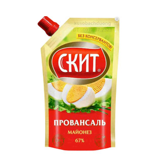 Sốt mayonnaise hiệu Skit Provensal 220g của Nga, chuyên làm Salad kiểu Nga, dùng làm đồ chấm các loại thịt