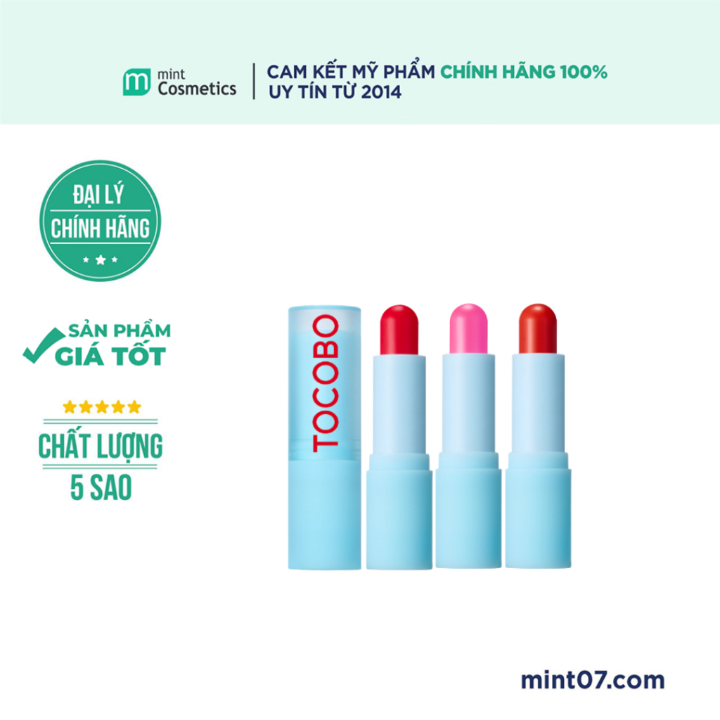 Son Dưỡng Môi Thuần Chay Có Màu Tocobo Glass Tinted Lip Balm 3.5gr
