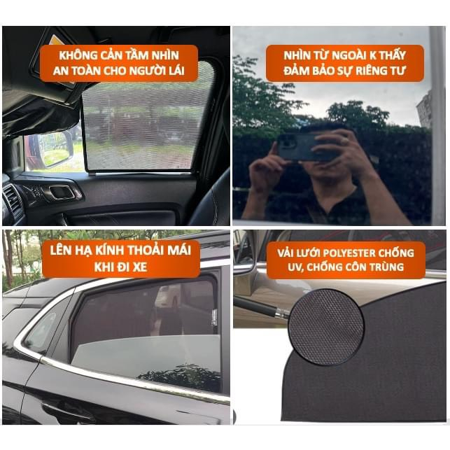Rèm che nắng xe Honda BRV 2023 - 2024 có hút nam châm cao cấp, chống nắng hiệu quả