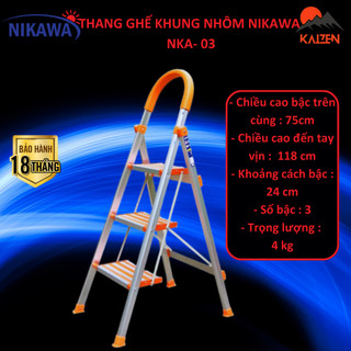 Thang ghế khung nhôm nhật bản cao cấp nikawa nka-03,nka-04,nka-05,nka-06
