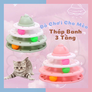 Đồ chơi mèo 3 tầng hình tháp banh cho mèo đùa nghich vui nhộn giảm stress cho Mèo