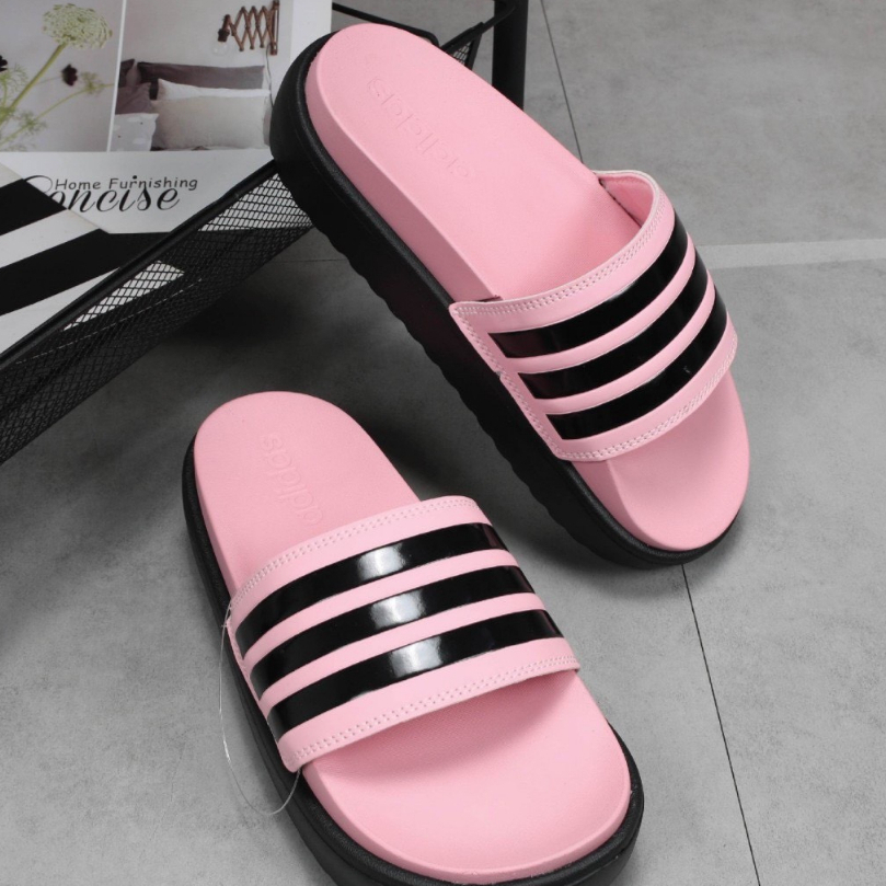 Dép quai ngang Adidas adilette platfom nữ đế cao 5cm siêu nhẹ êm chân phối đồ xinh