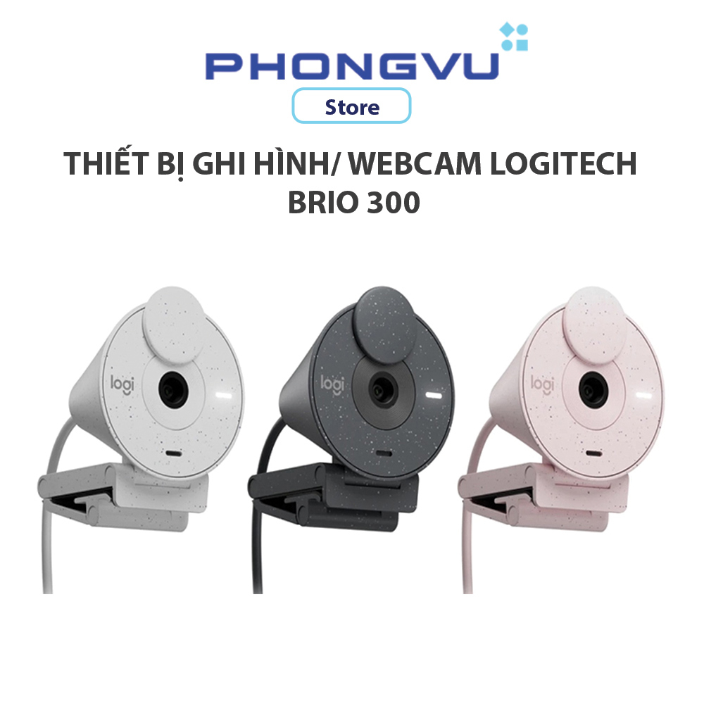 Thiết bị ghi hình/ Webcam Logitech BRIO 300 - Bảo hành 12 tháng