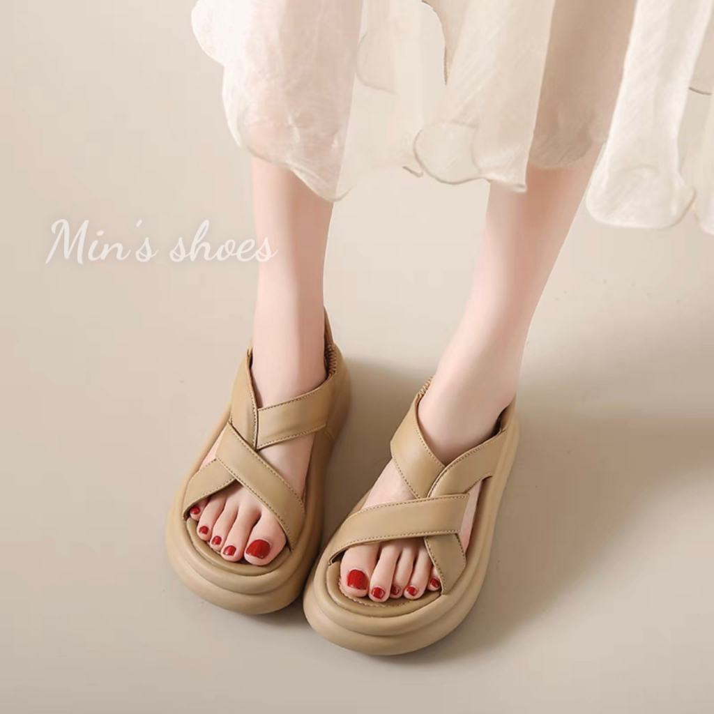 Min's Shoes - S567 Dép Sandal Da Mềm Cao Cấp Kiểu Dáng Hàn Quốc