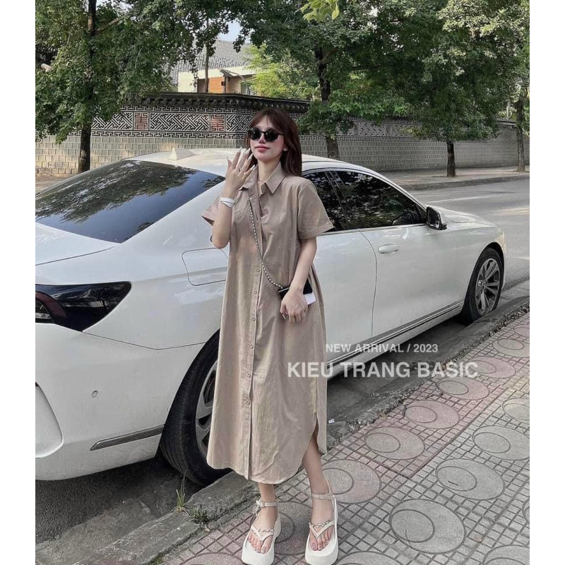 💥sỉ💥 VÁY SƠ MI ĐŨI VẠT BẦU SIÊU MÁT-váy cho con ti