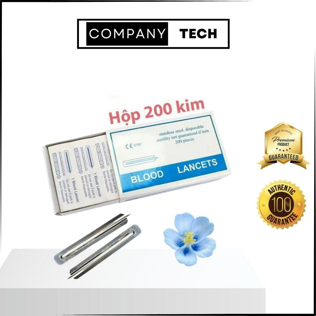 Kim chích mụn hộp 200 chiếc lancets dùng trong spa