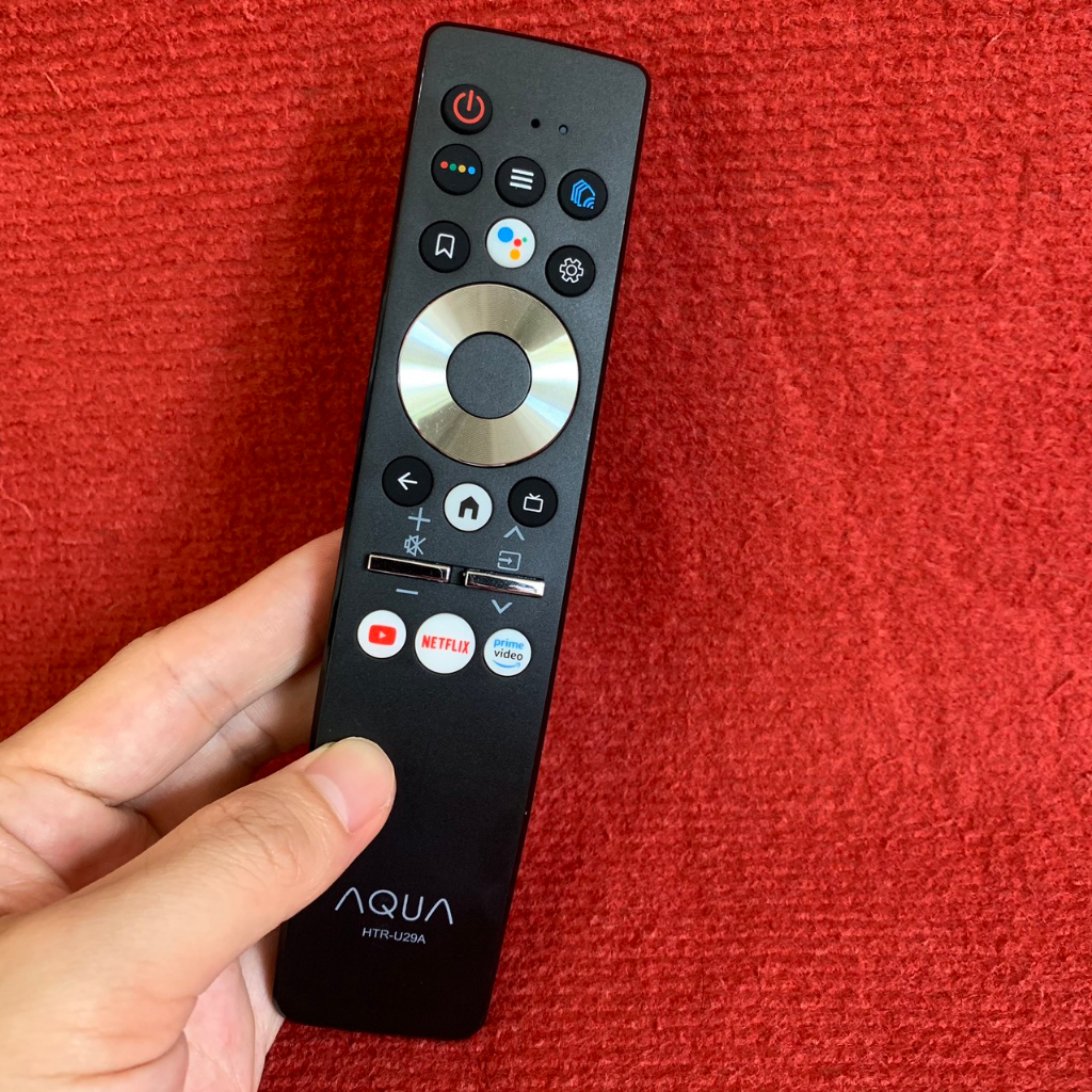 Điều khiển tivi Aqua giọng nói chính hãng, remote aqua smart TV thông minh, điều khiển từ xa tivi có MIC dùng giọng nói