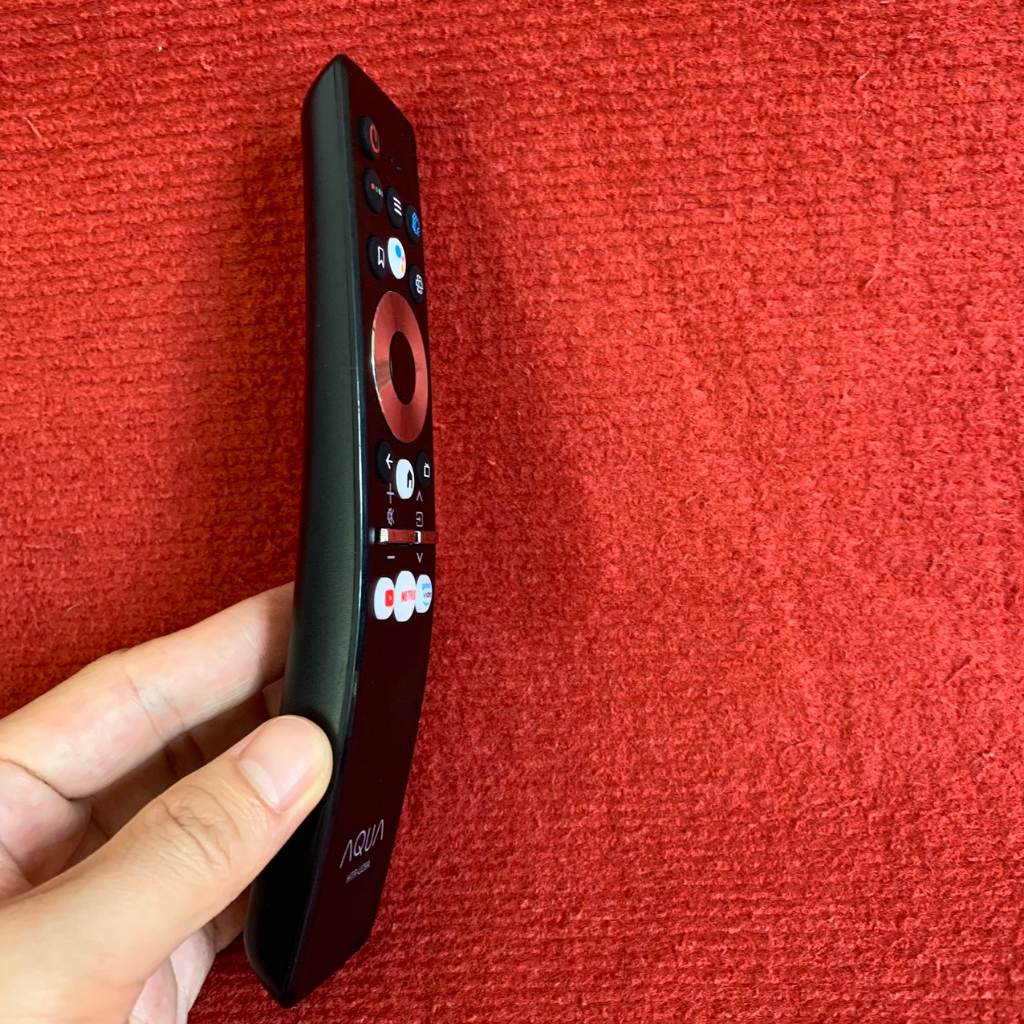 Điều khiển tivi Aqua giọng nói chính hãng, remote aqua smart TV thông minh, điều khiển từ xa tivi có MIC dùng giọng nói
