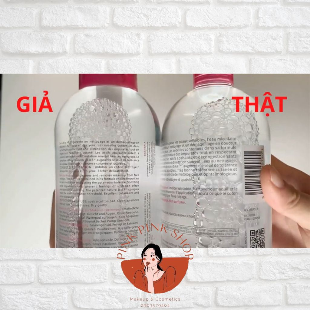 Nước Tấy Trang Bioderma Chính Hãng Cho Da Dầu Mụn, Da Nhạy Cảm Chai 500Ml