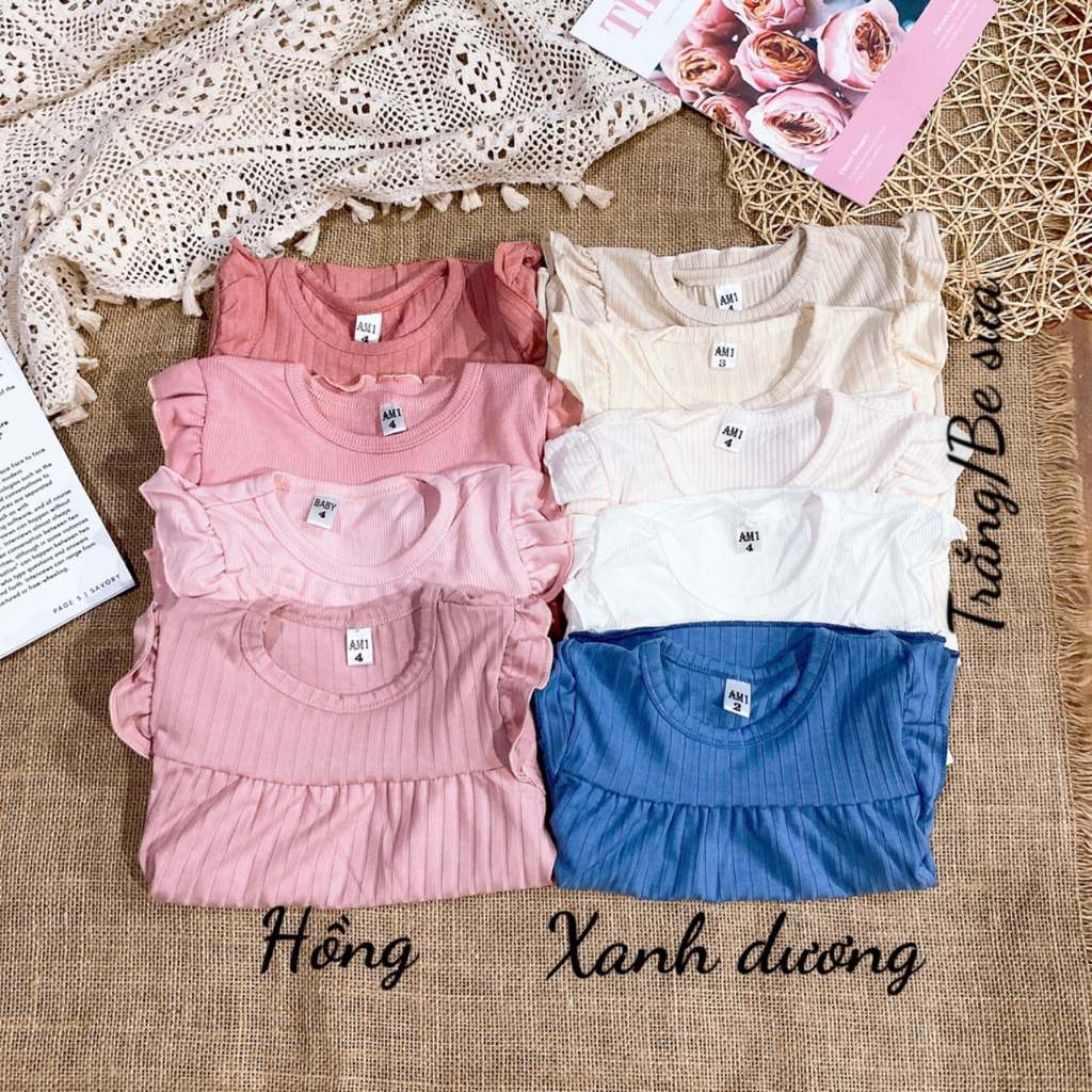 Đồ bộ quần áo dài tay cho bé gái chất len gân QATE771 TB81