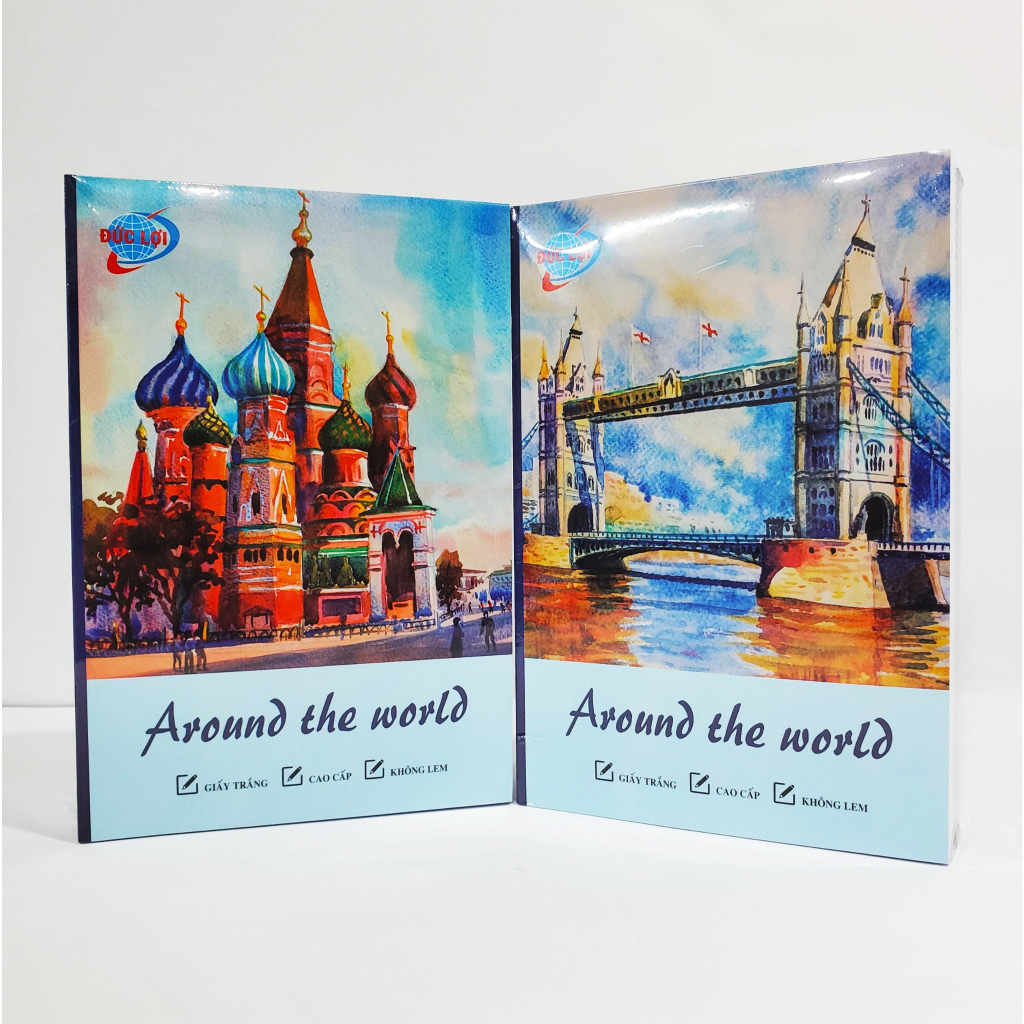 10 cuốn Tập sinh viên ruột giấy 70gsm - 96 và 200 trang 4 ô ly ngang KT:253 x175 mm