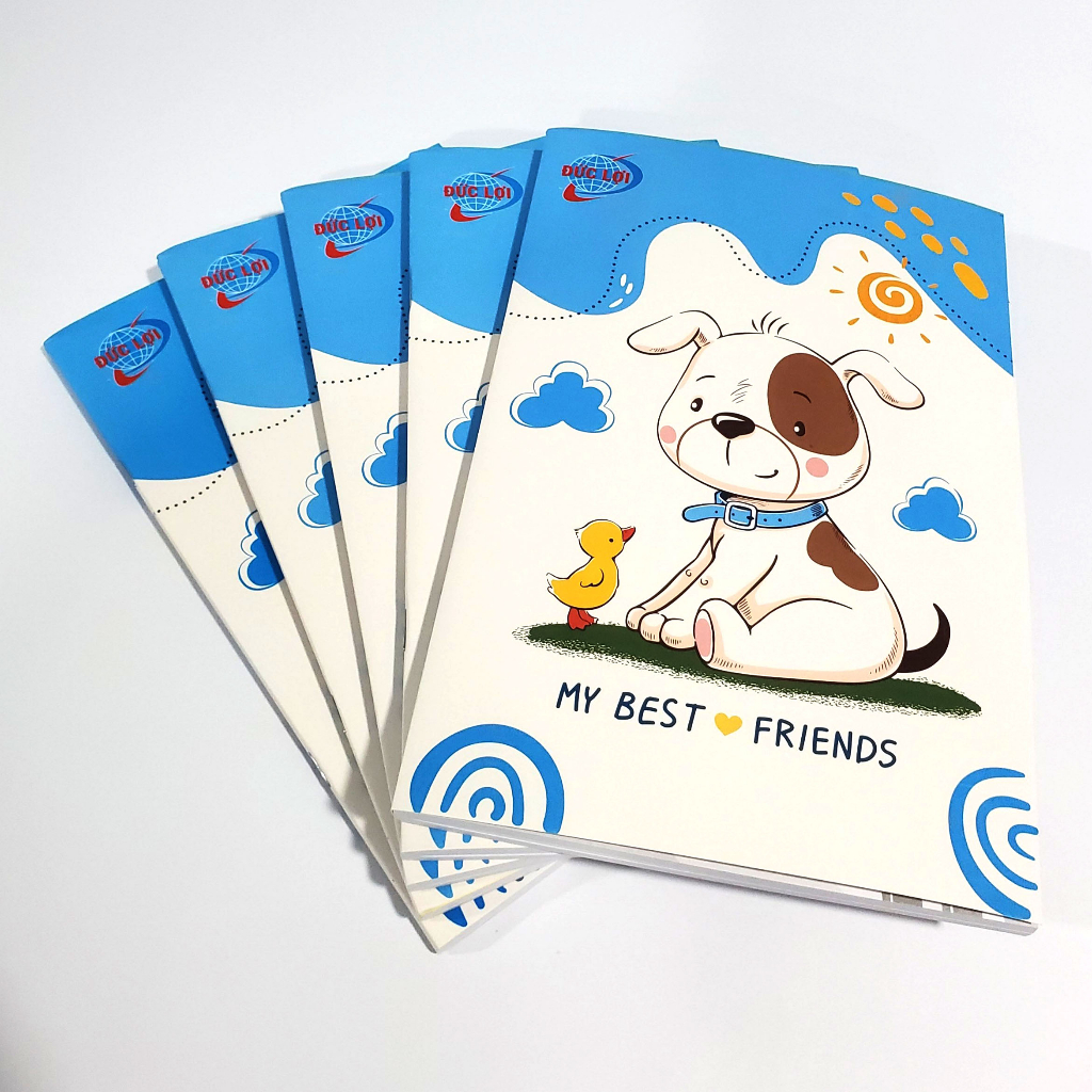 10 cuốn Tập sinh viên ruột giấy 70gsm - 96 và 200 trang 4 ô ly ngang KT:253 x175 mm