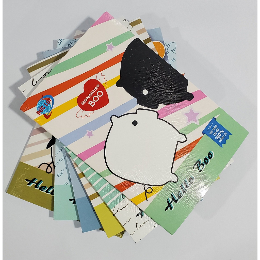 10 cuốn Tập sinh viên ruột giấy 70gsm - 96 và 200 trang 4 ô ly ngang KT:253 x175 mm