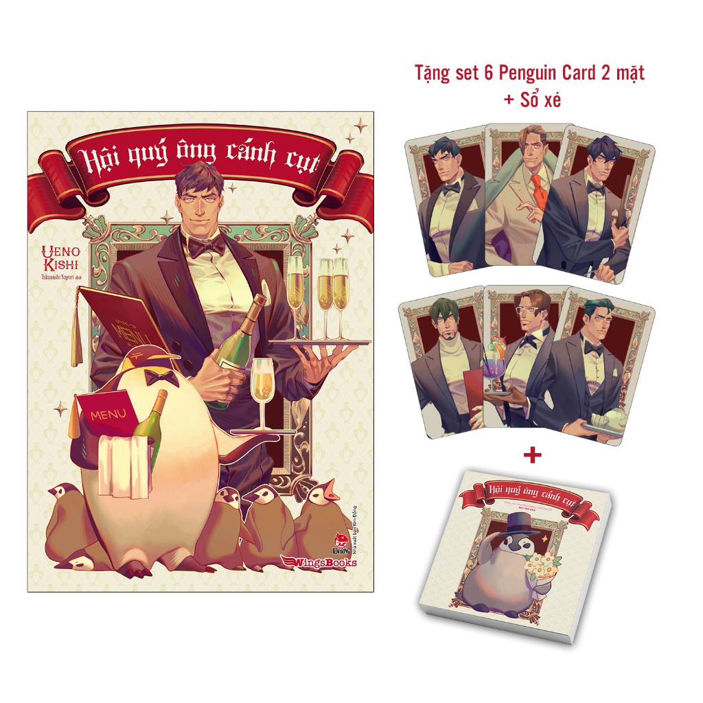 Truyện - Hội Quý Ông Cánh Cụt ( 6 Card Penguin + Sổ xé + Seal )
