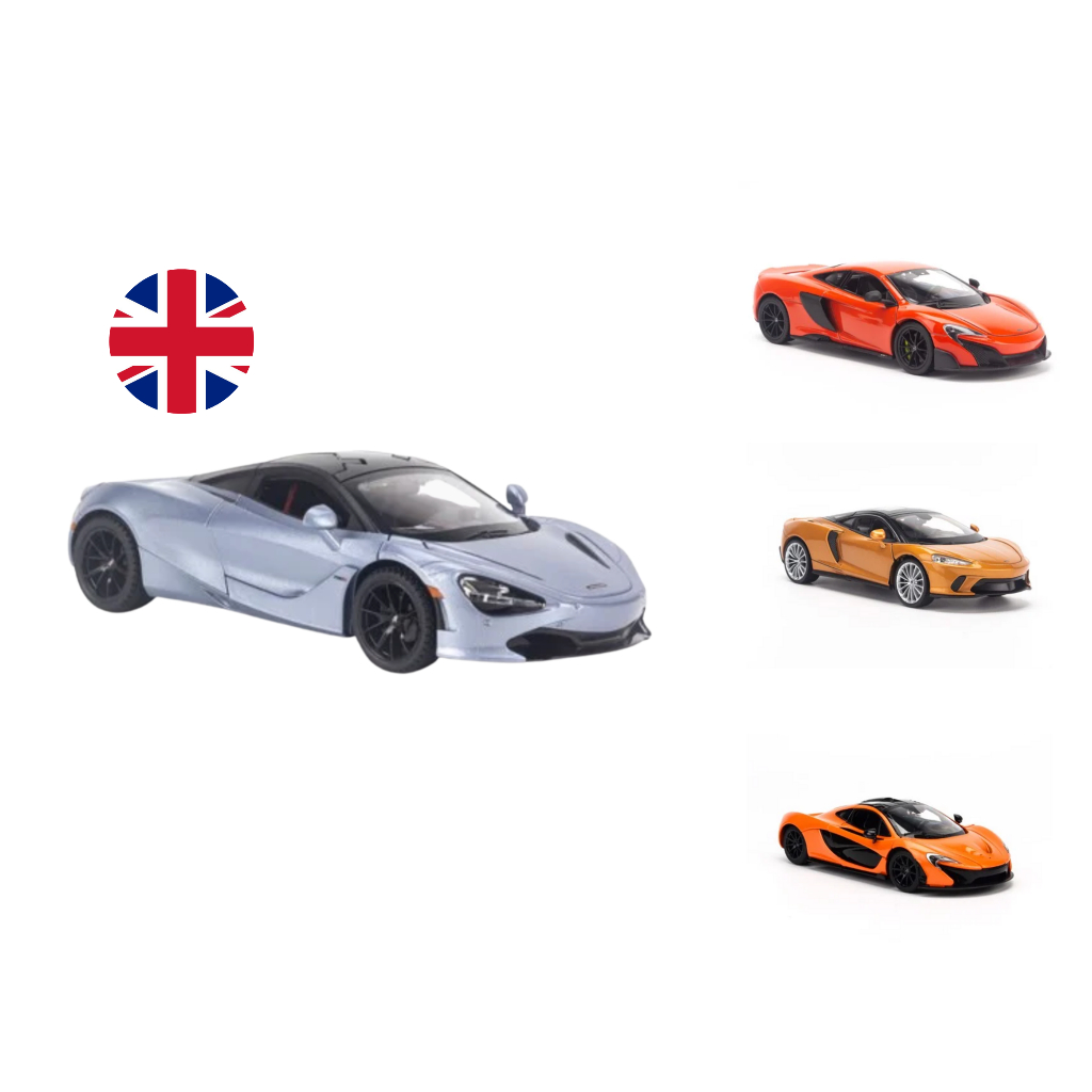 Mô hình siêu xe Mclaren 675LT, P1, GT, 720S 1:24 Welly, Rastar, Jinlifang
