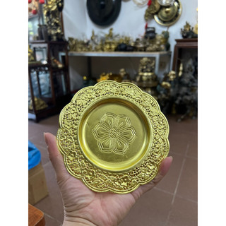 mâm đồng đĩa đồng mâm đựng cau đĩa đựng cau bằng đồng 16cm