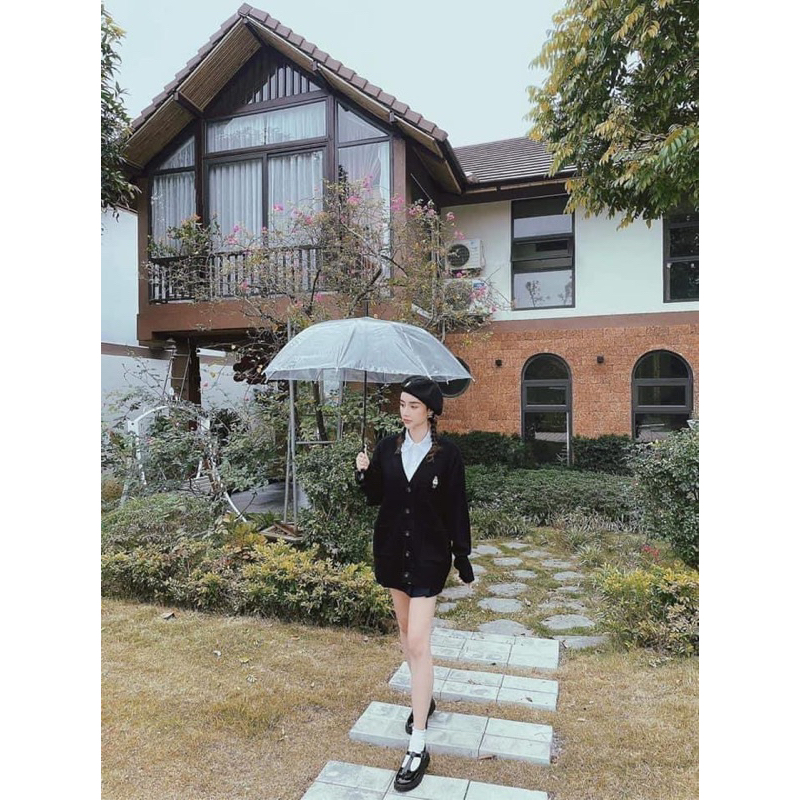 Áo Khoác Cardigan Whoau Cổ Tim Chính Hãng 💯