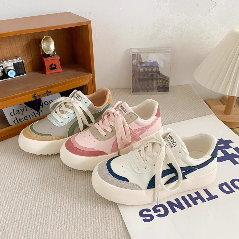 GIÀY SNEAKER S45 BASIC ĐẾ CAO 3.5CM PHONG CÁCH HÀN QUỐC