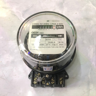 Công tơ điện, đồng hồ điện 1 pha 2 dây 10(40)A GELEX Emic (đã kiểm định) - Điện Việt